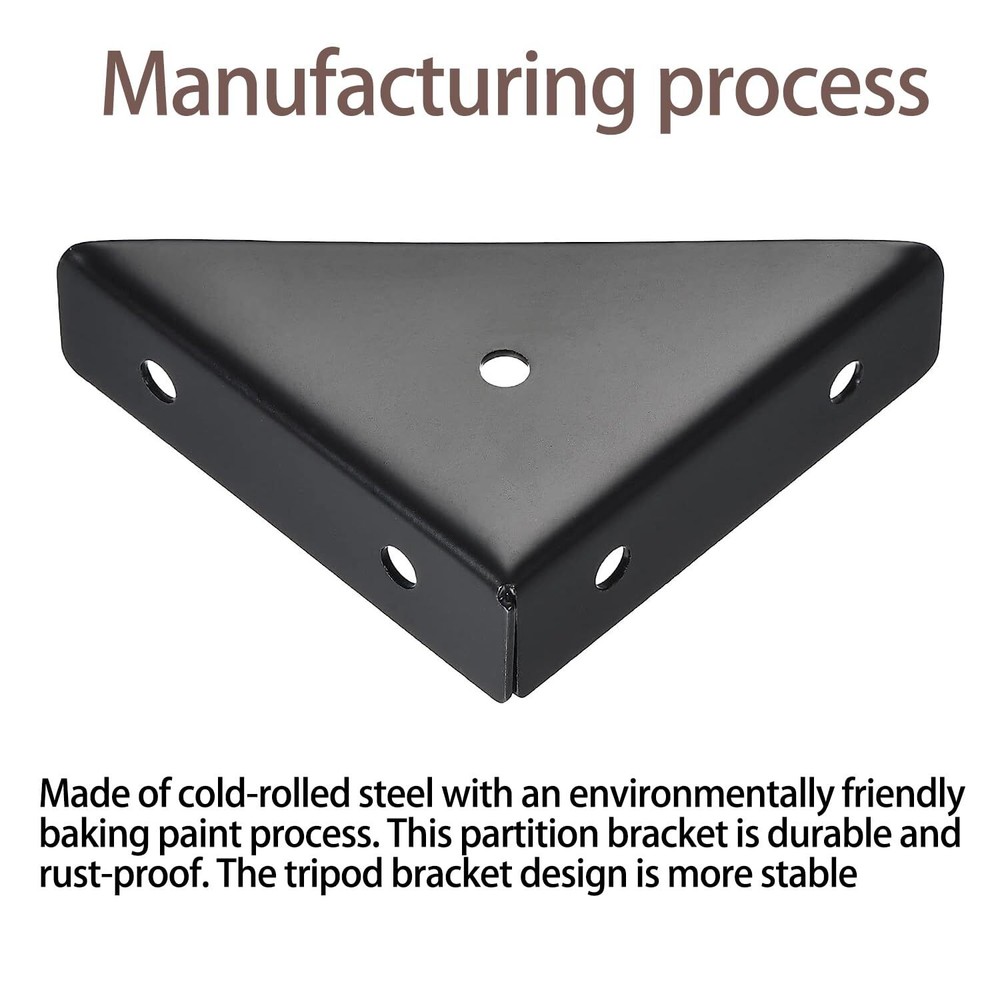 4 Pcs Trapeziform Angle Brackets Shelf Brackets Heavy Duty Triangular Bracket...