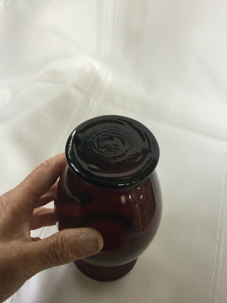 Vintage Anchor Hocking Royal Ruby Coolidge Vase, flared top