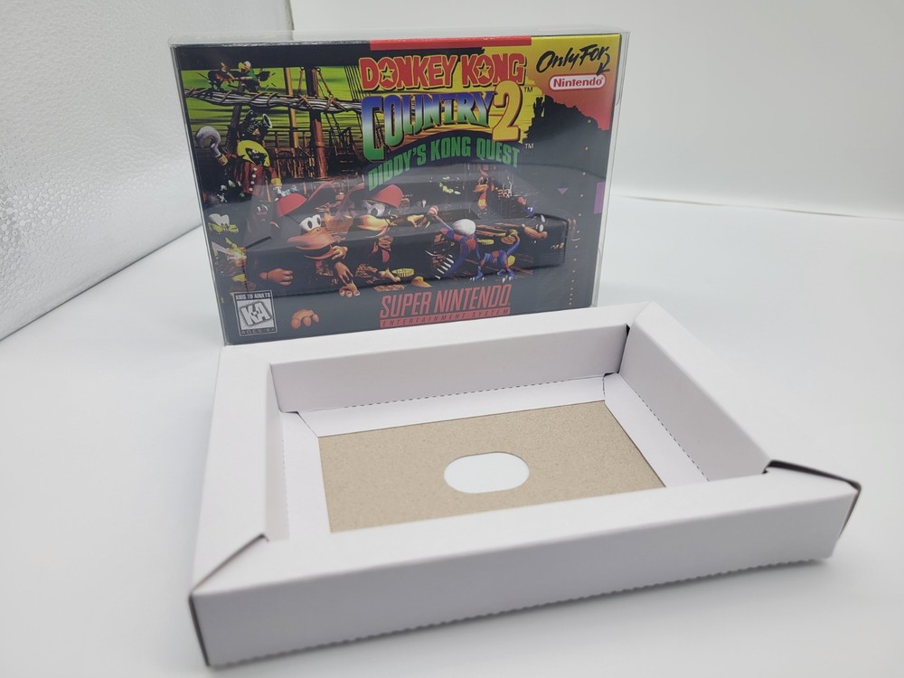DONKEY KONG COUNTRY 2 SUPER SNES BOX ONLY REPLACEMNT BOX INCLUDES INSERTS+CASE
