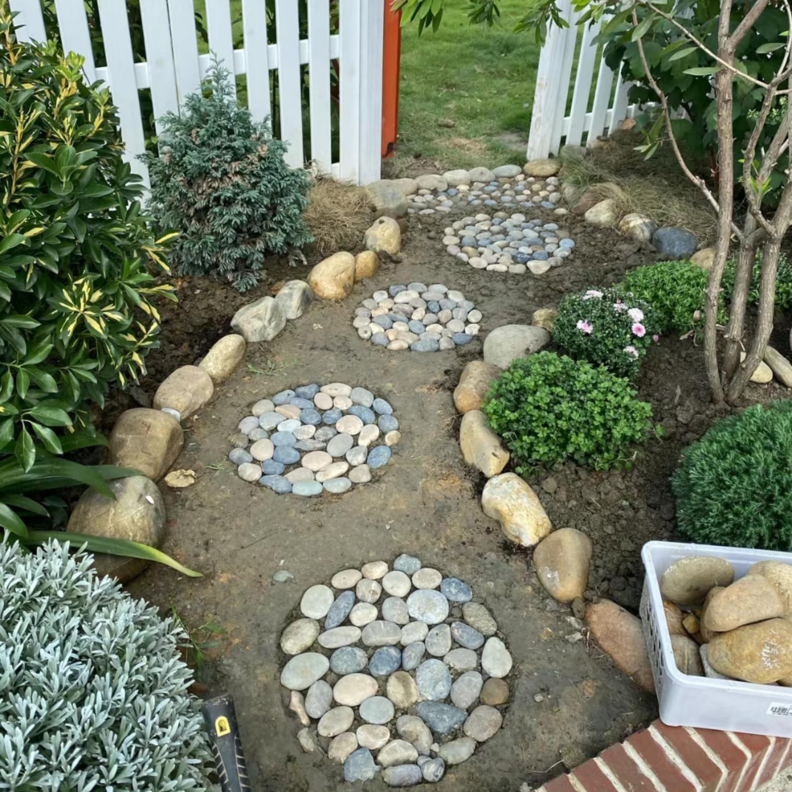 5 lbs Natural Aquarium Rocks, 2-3 Inch Large Pebbles.Decorative River Rocks f...