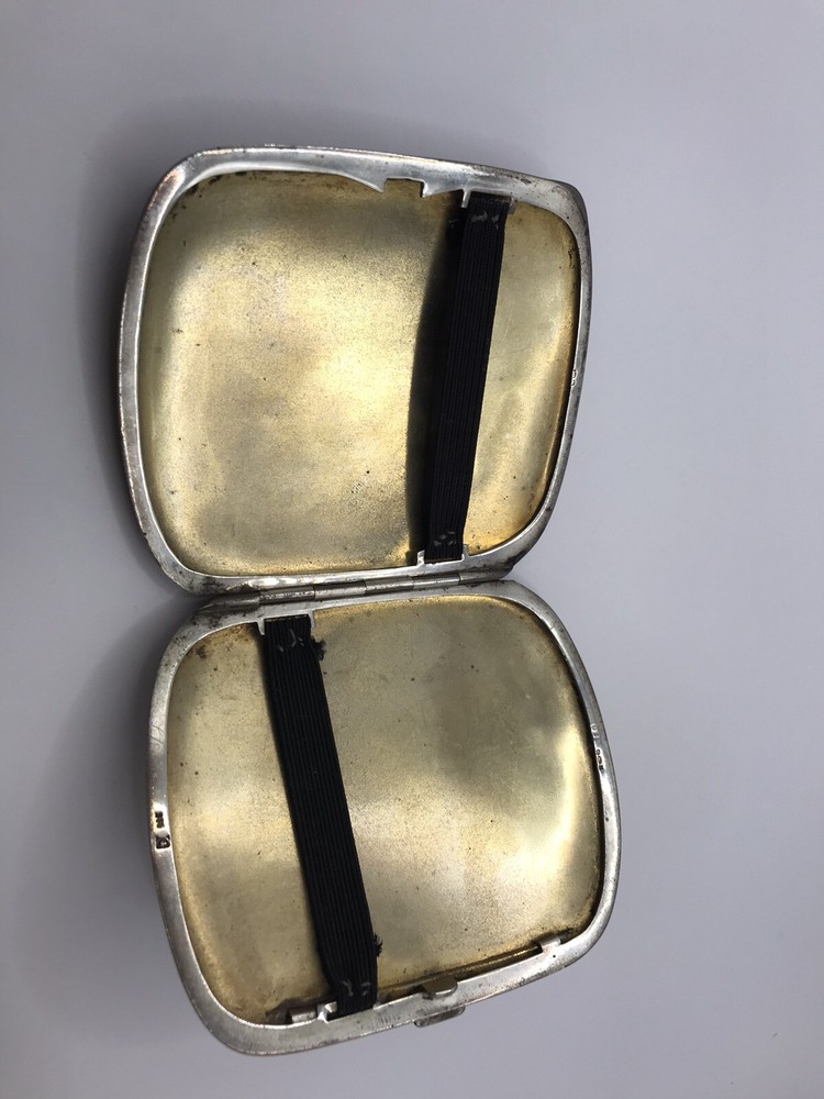 Antique Silver And Enamel Cigarette Case
