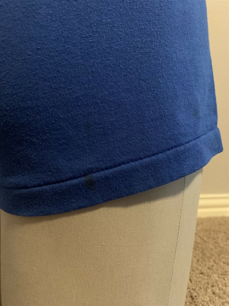 Vintage 80's Outer Island Charter Cancun Easter Island Java Blue Tank Top Size L
