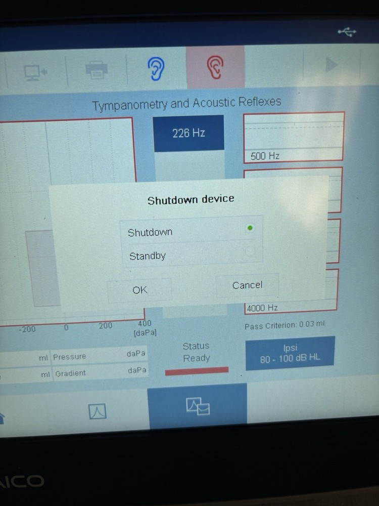 Maico TouchTymp Tympanometer with Hand piece
