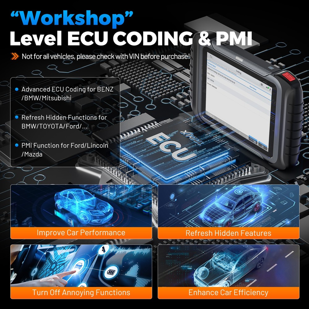 XTOOL D8W V2.0 Car Bidirectional Coding Scanner OBD2 Diagnostic Tool Full System