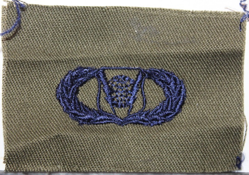 USAF Three Level Command & Control Badge Insignia OD Fatigue Patch Set