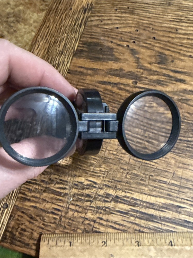 Vintage Pocket Multi-Function Compass Mirror Magnifying Fire Starter Scouts