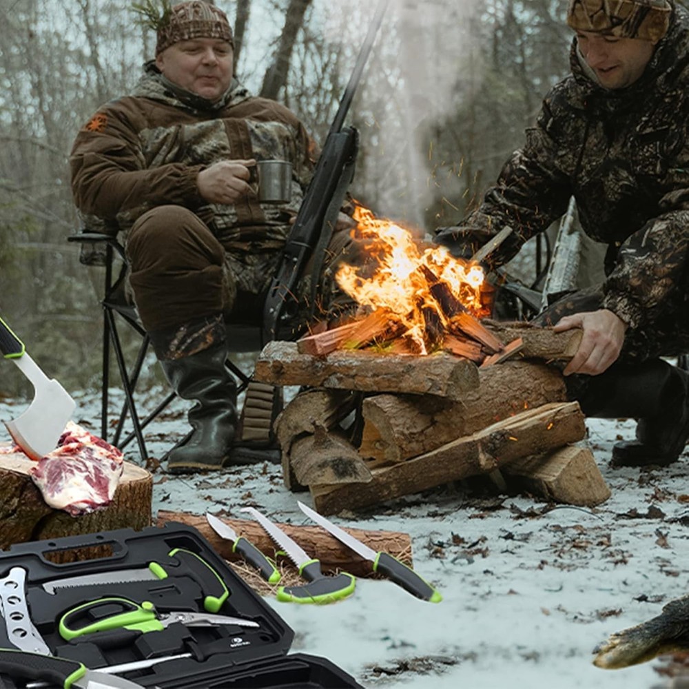 Portable Game Processing Set - 10-Piece Essential Tools for Hunting Adventures