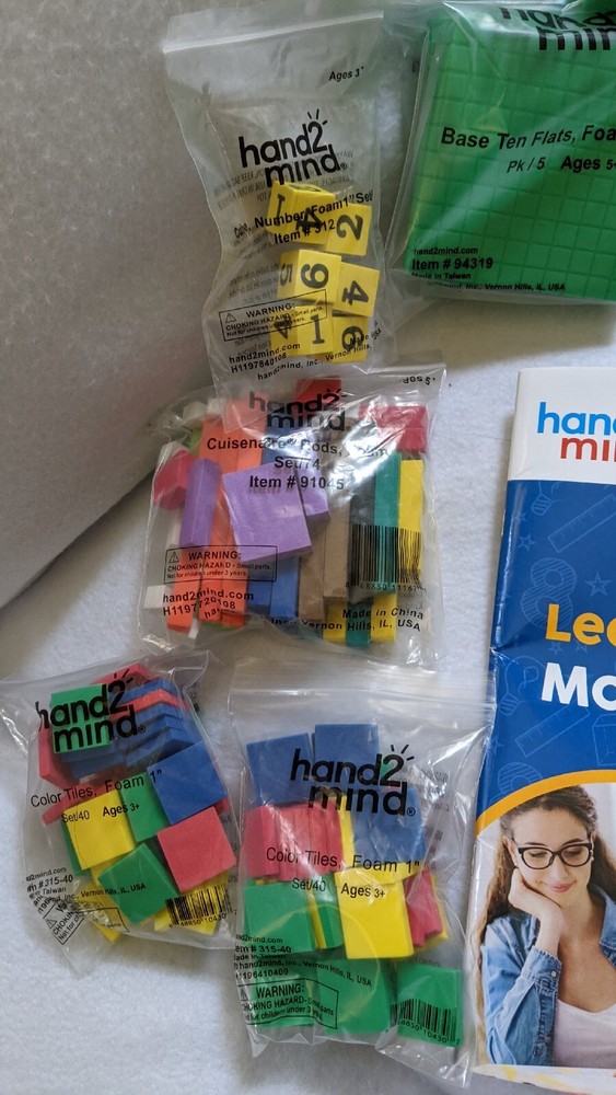 Hand2mind Math foam base classroom set 200 pc learning class 4th Grade Book