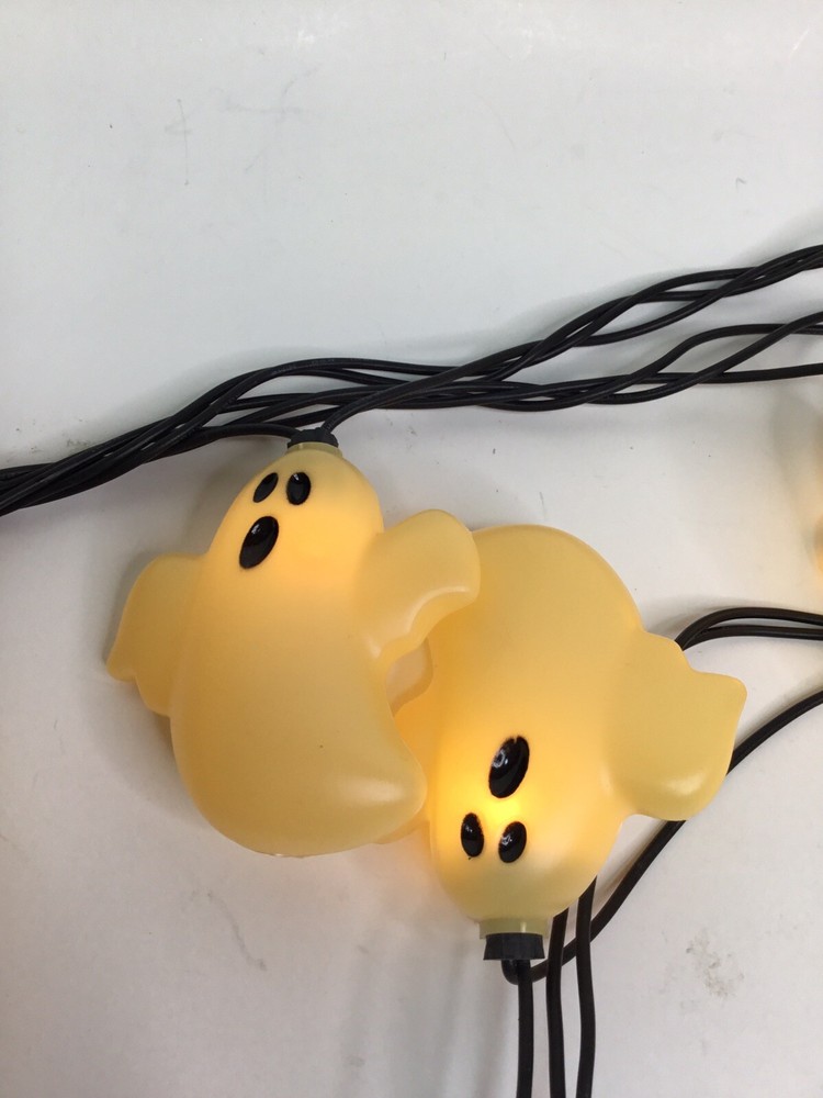 Halloween String lights 10 LED Blow Mold Ghost Tested