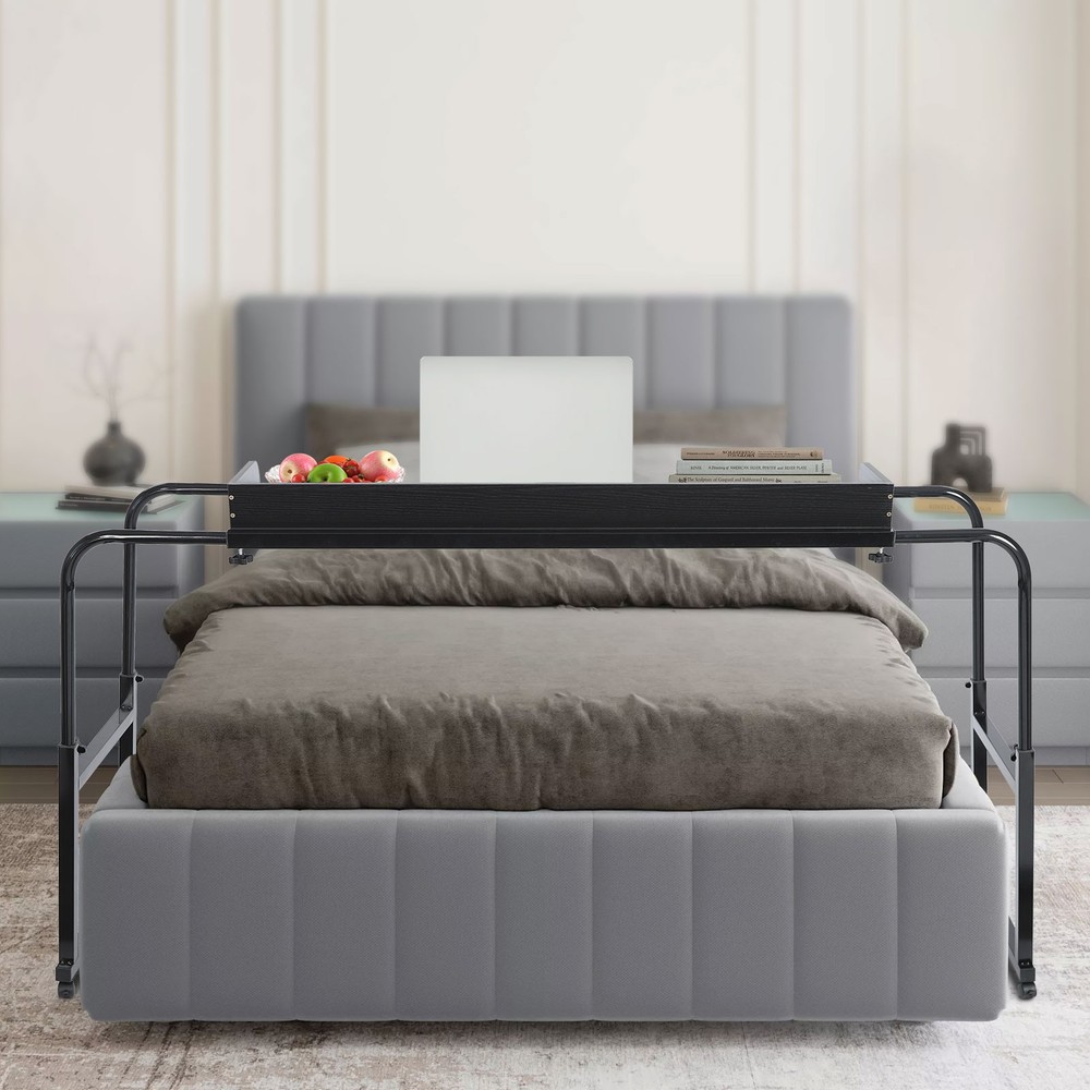 Overbed Table Mobility Table Cross Bed Height & Length Adjustable Over Bed Desk