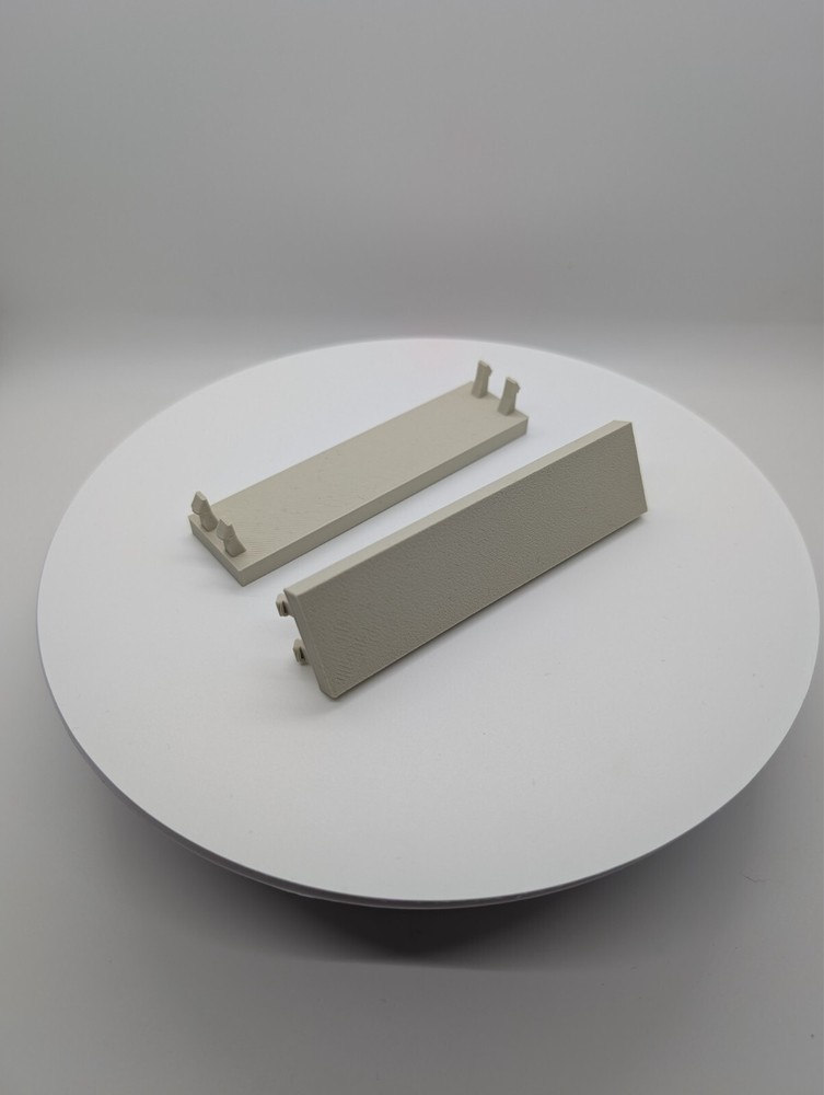 2x - 3.5 inch disk drive bay solid cover . beige replacement computer tower part