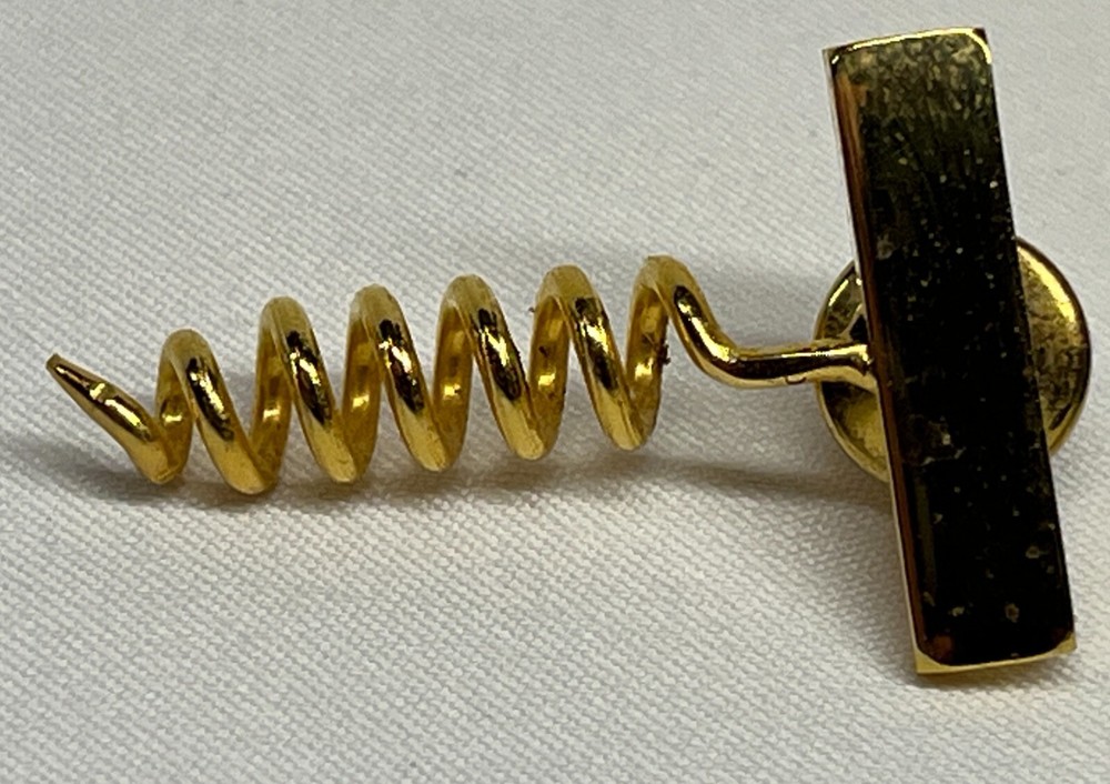 Corkscrew Lapel Pin/Tie Tack