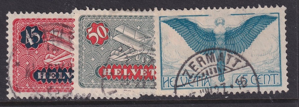 Switzerland, Scott C8-C10, used