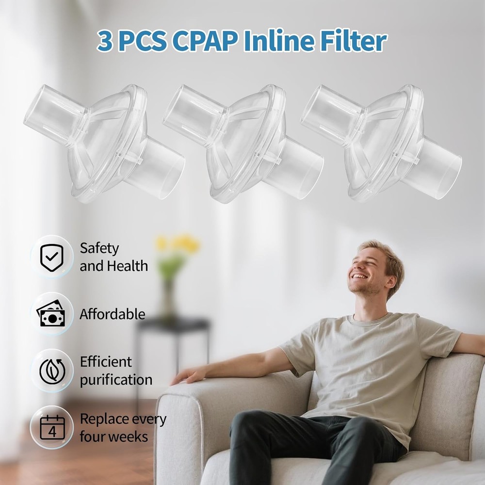 CPAP Filters - 3 PCS Universal Inline Filter for and BiPAP...