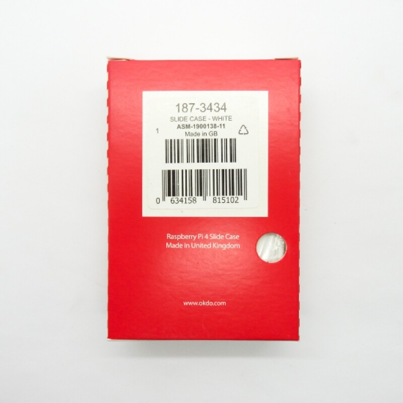 Raspberry Pi 4 Model B Pi4B White ABS Plastic Slide Case ASM-1900138-11