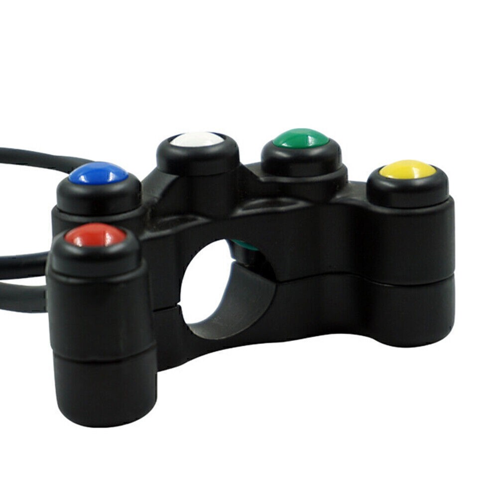 1 Pcs 7/8" 22mm Universal Handlebar Switch 5 button Array Motorcycle Switches