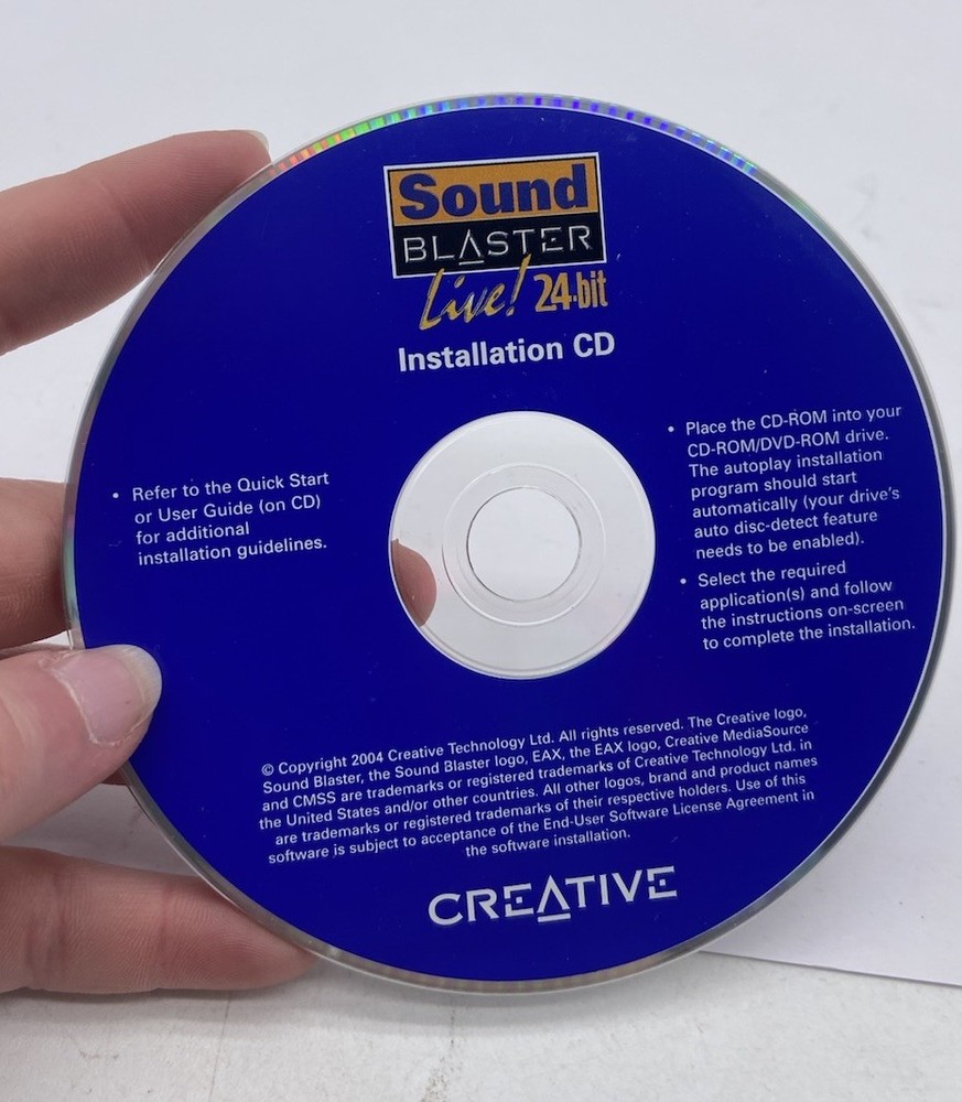 Creative Sound Blaster Live! 24-bit Installation CD