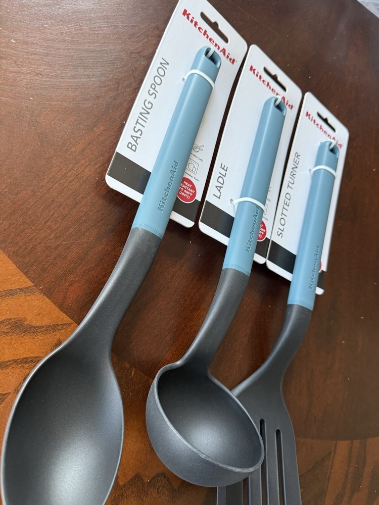 3 Pc Kitchen Aid Serving Spoon Kitchen Utensil Set Nylon