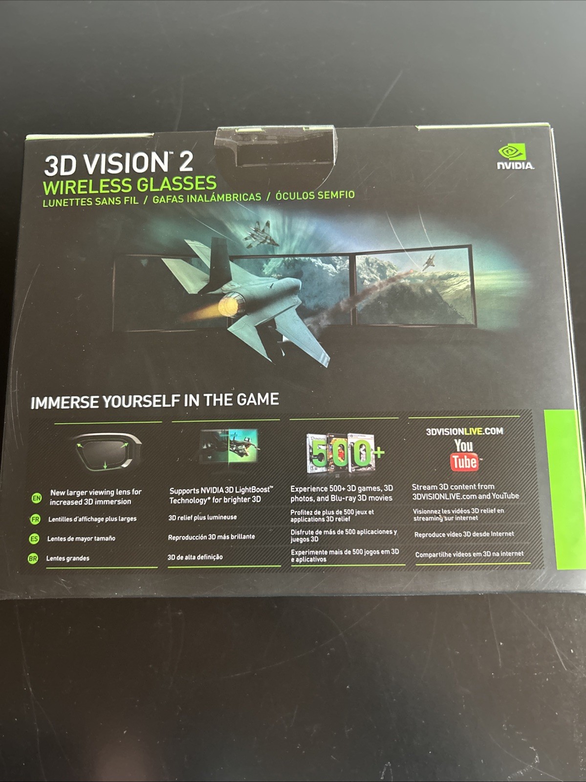NVIDIA 3D Vision 2 Wireless Glasses -New Unopened Box Immersive 3D PC Experience
