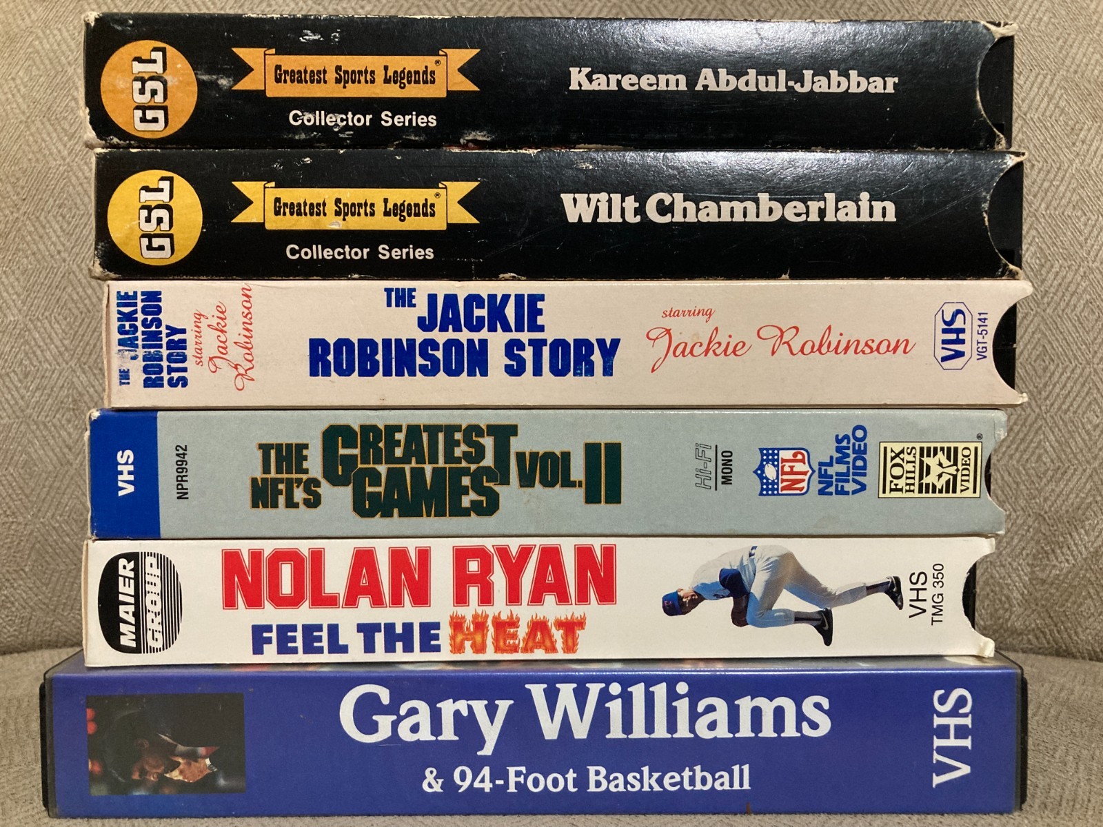 Greatest Sports Legends VHS lot of 7 Wilt Chamberlain NBA Basketball LA Lakers
