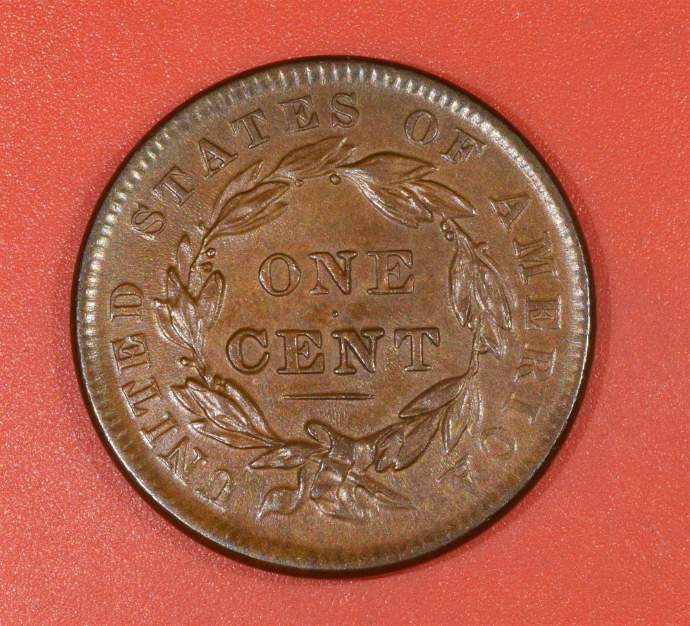 1838 Coronet Head Large Cent "BU RB"