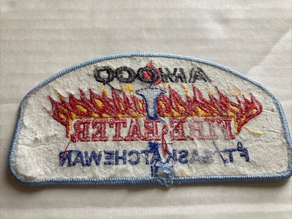 Amoco Fire Eater Ft. Saskatchewan Vintage Embroidered Sew On Patch