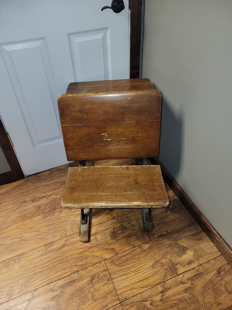 Antique 1970s School Desk