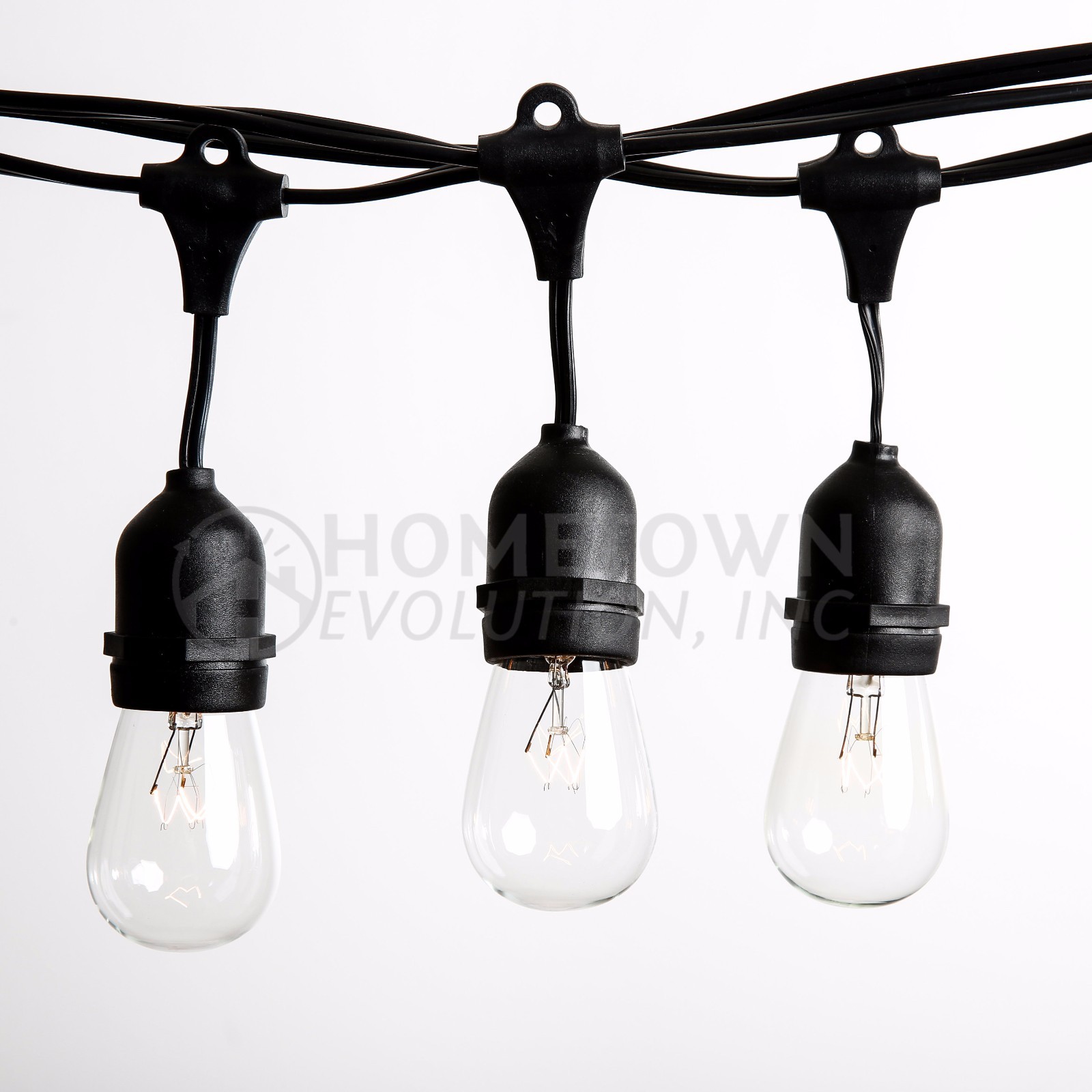 E26 Commercial Outdoor Bistro Patio String Lights with Suspender S14 Light Bulbs
