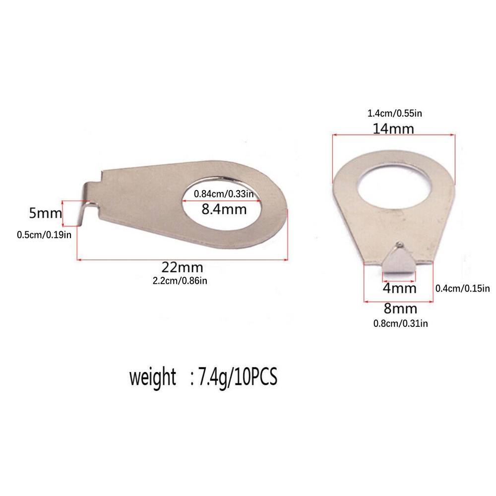 10pcs Meric Size Chrome 8.5mm Guitar Knobs Pointer Plate Knob Position Indicator