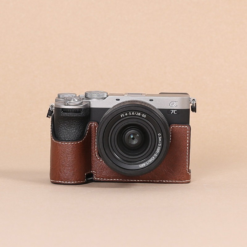 For Sony a7m4 a7r5 Camera Bag Leather Dock Case Base Protection Cover Shell