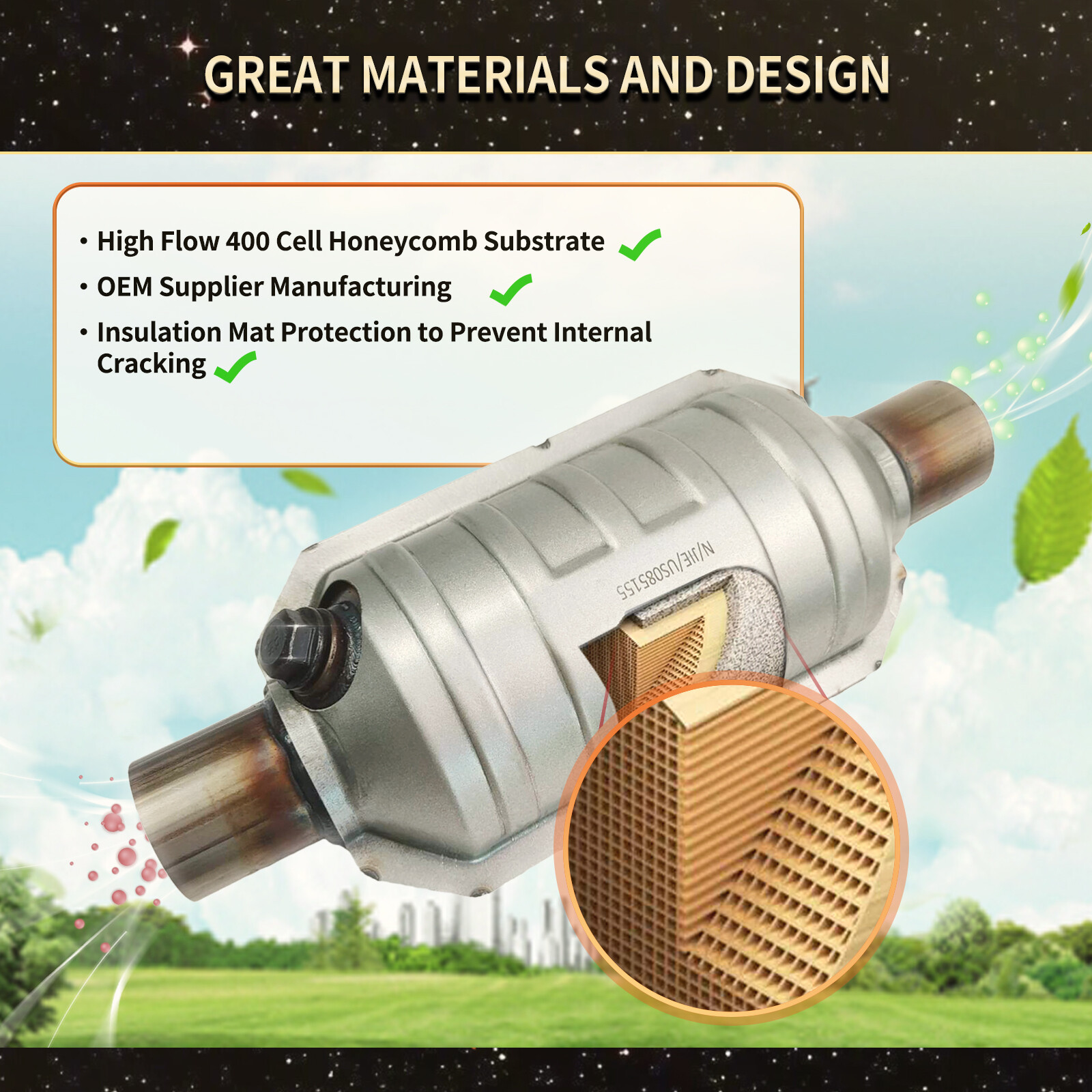 4x Catalytic Converters For Toyota 2003-2009 4Runner/2007-2009 FJ Cruiser 4.0L