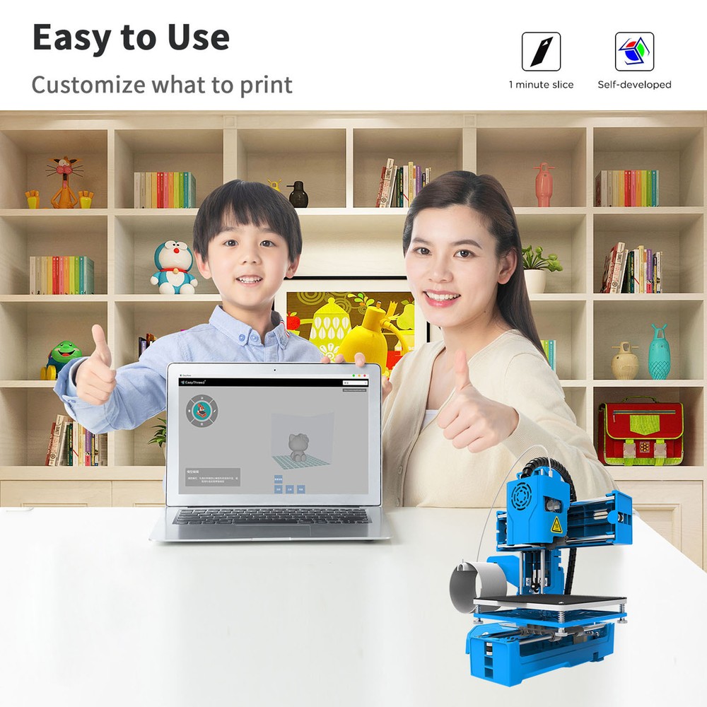 EasyThreed K9 FDM Mini 3D Printer Entry-Level 3D Printer for Kids Beginners H4G1