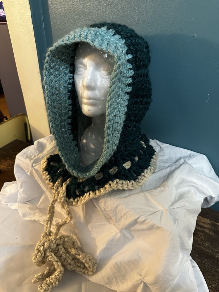 Hand Crocheted Hood Chunky Yarn