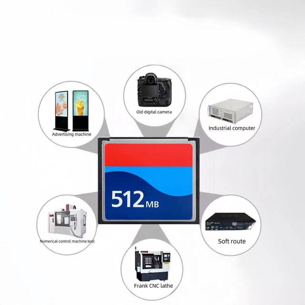 CF 512MB CompactFlash Memory Card Type I for Camera Numerical Control Black
