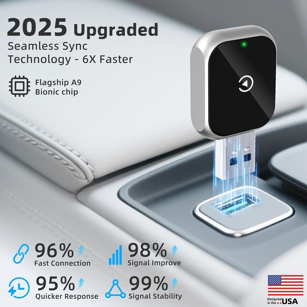 Mini Wireless Carplay Adapter for iPhone - Carplay Wireless Adapter Car Play