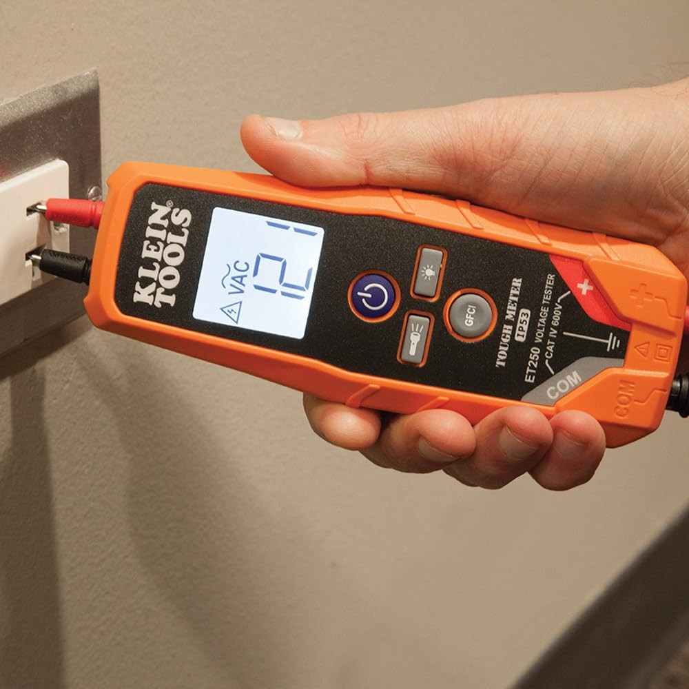Klein Tools ET250 Voltage Meter, AC/DC Tester, Digital One Size, Black
