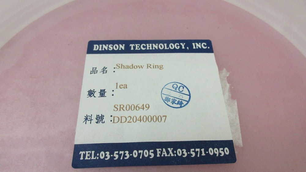 TOKYO ELECTRON SR00649 ESC QUARTZ SHADOW RING MODIFIED DD20400007