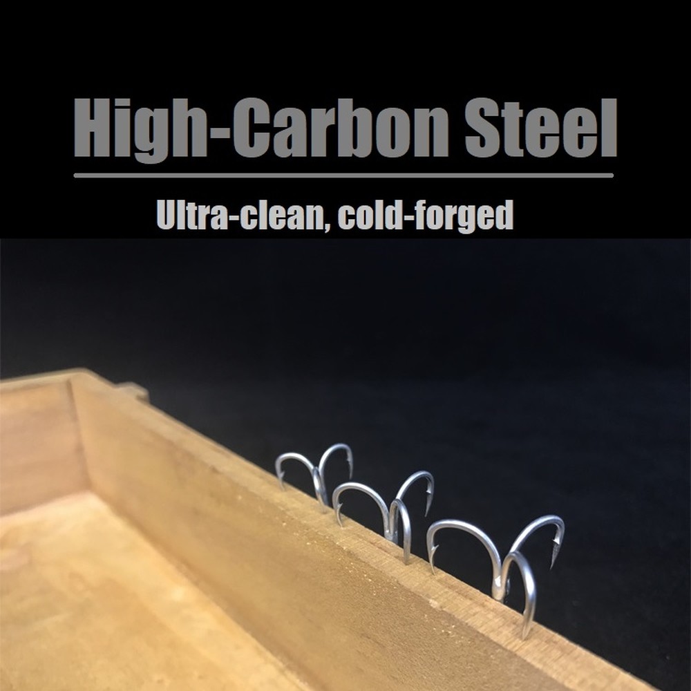 30 Hooks for Each Pack Black Nickle Cutting Blade Forged Treble Hooks FH31HP30