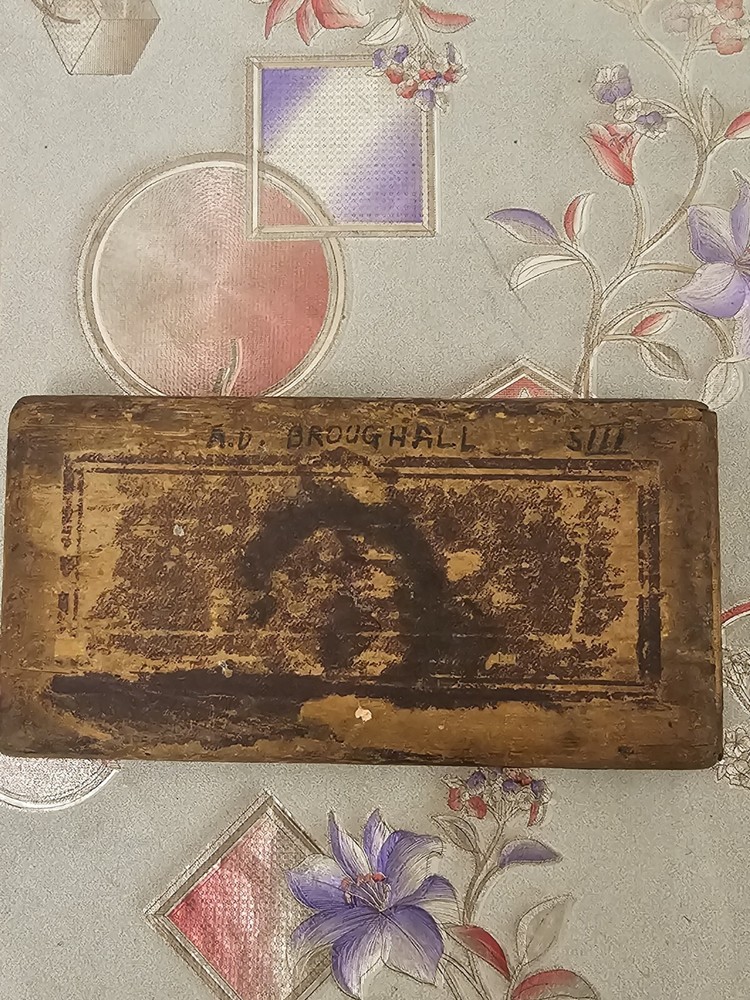 antique Victorian Drafting Compass Tools Wooden Box