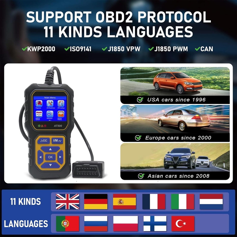 Diagnostic Scanner Code Reader Engine Tool Fault for OBD II Protocol 996-UP Car
