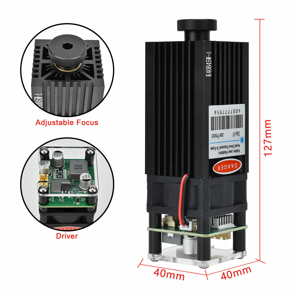 30W CNC Laser Module Head for Laser Engraving Cutting Machine Wood Working Tools