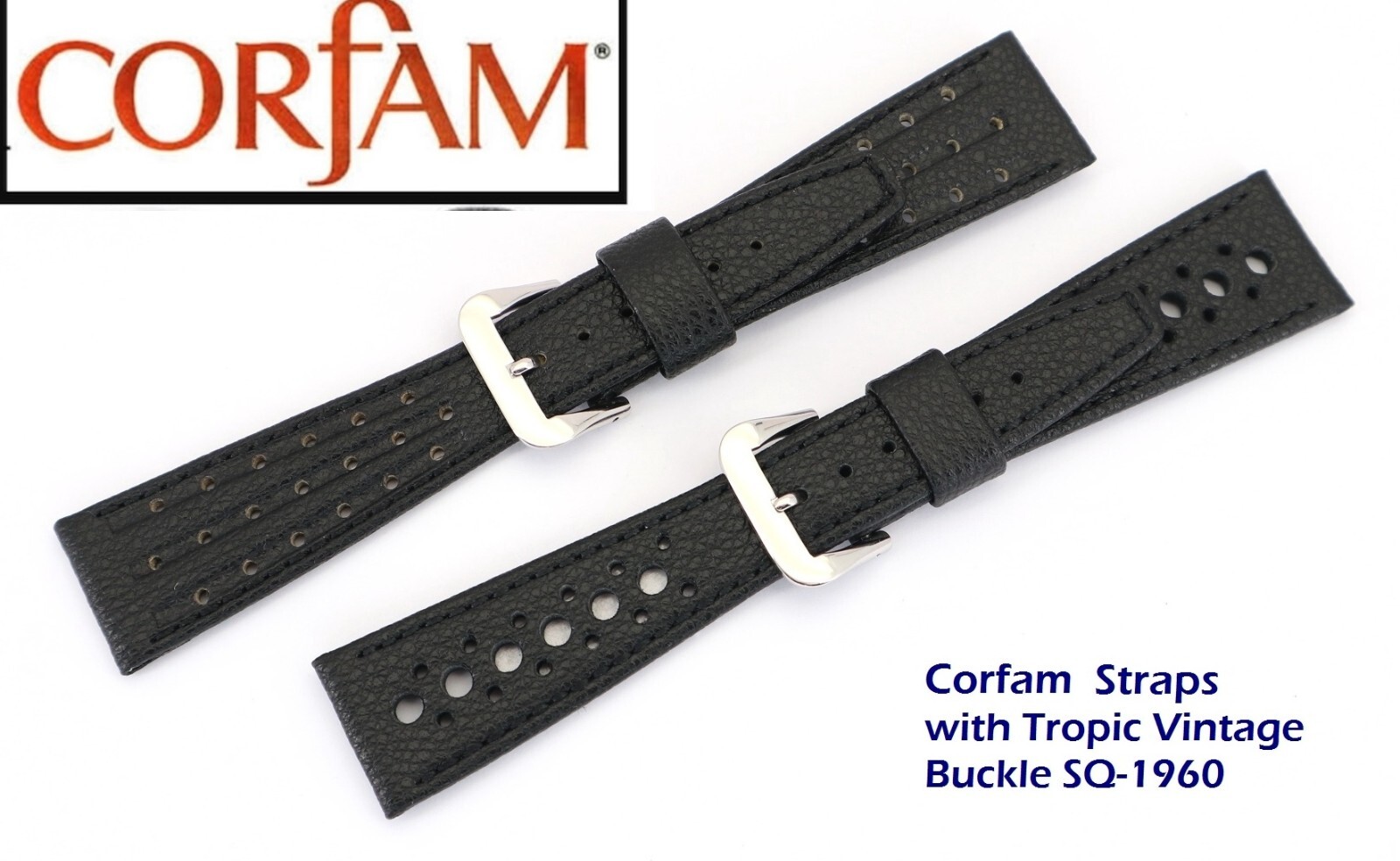 ALL SIZES Genuine CorfaM® Watch Straps for Vintage Omega, Heuer, and Others