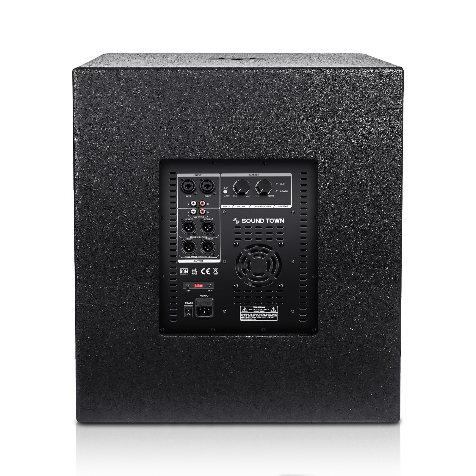 Sound Town 18" Powered PA DJ Subwoofer 2400W Class-D w/ LPF (METIS-PRO18AS)