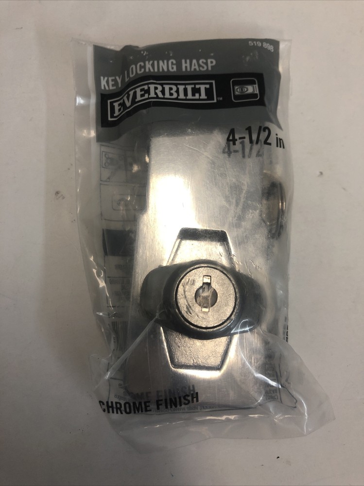 Everbuilt 4.5" Key Locking Hasp (chrome) - 519 898