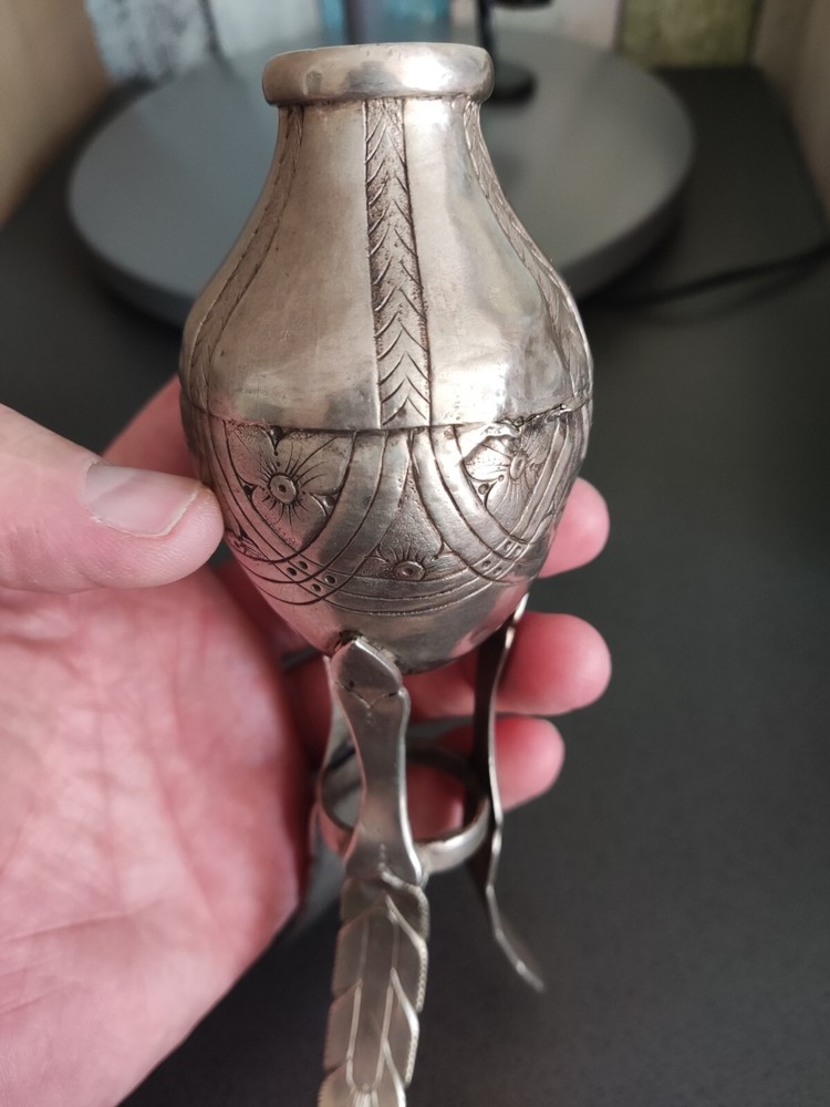 Antique Silver Mate Creole Silverware Three Legs Embossed