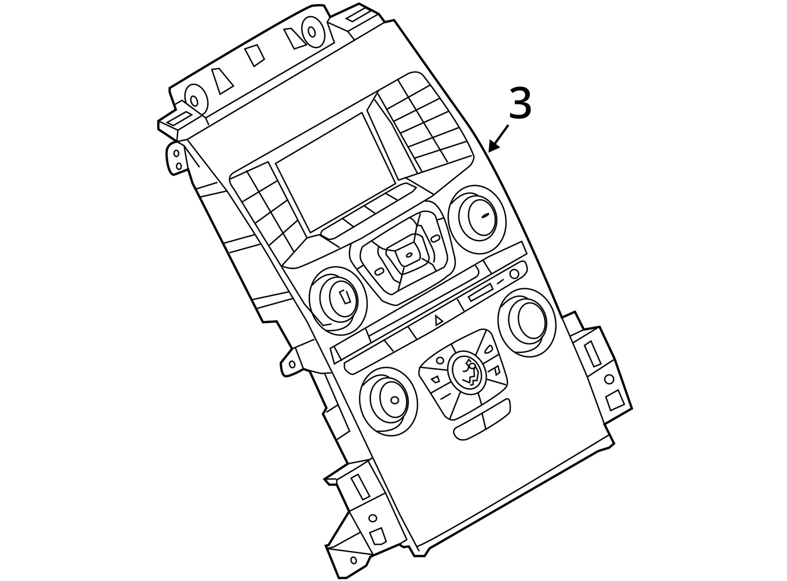 2014-2019 Ford Taurus Radio & Manual Temperature Control Panel Bezel OEM