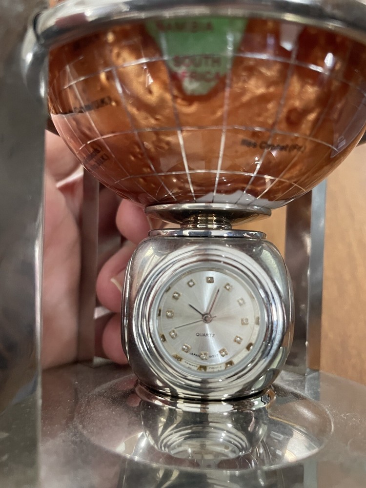 Alexander Kalfano rotating clock Globe Quartz Clock + Thermometer + Hygrometer