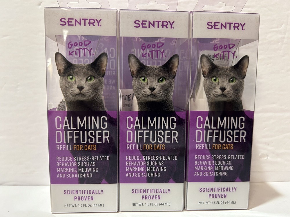 Sentry Calming Diffuser Refill For Cats 1.5 FL OZ Bottle X3