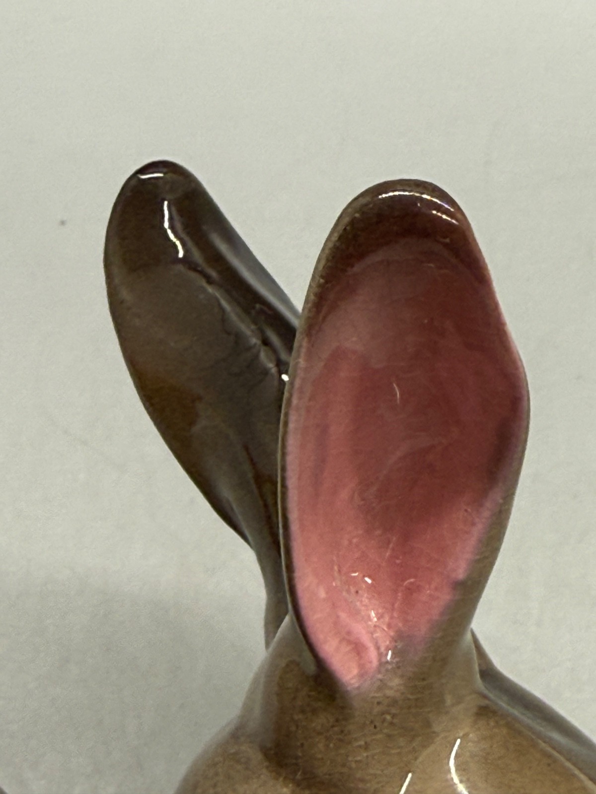 Vintage Hagen Renaker Glossy Brown Molly Rabbit