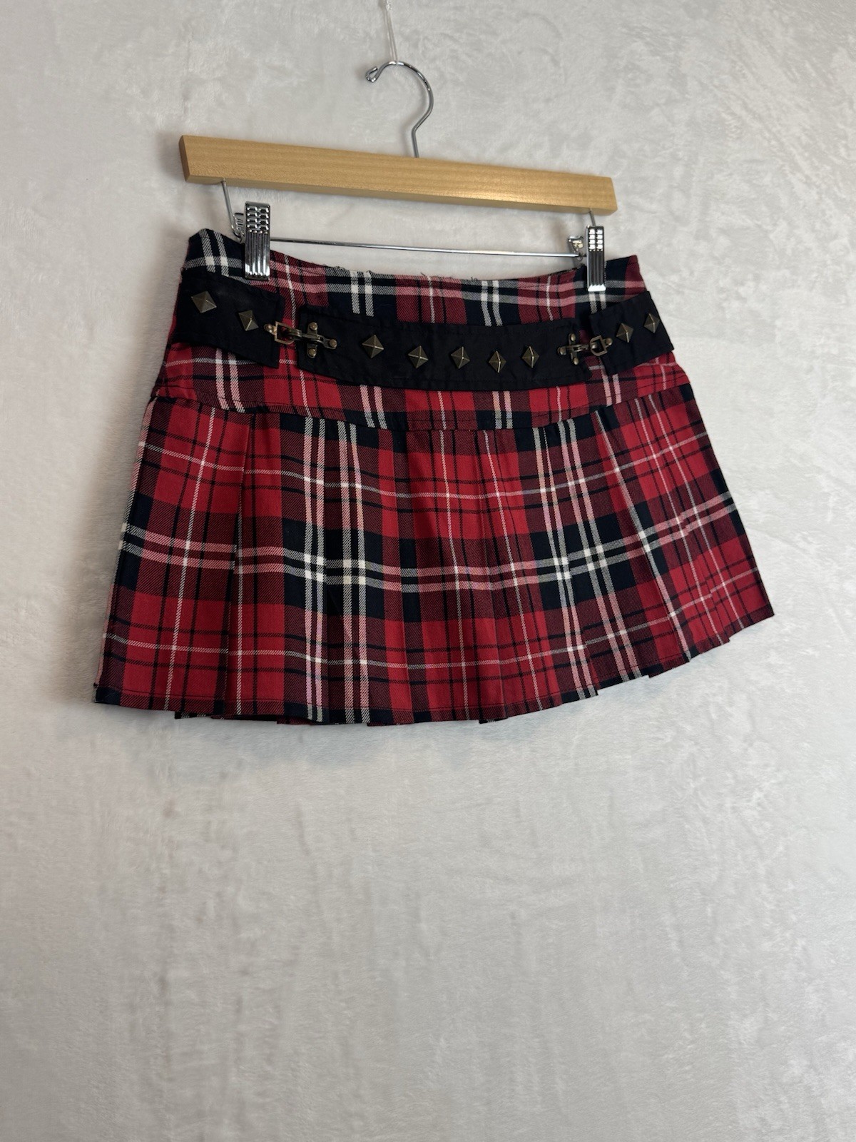 Women’s Abbey Y2K Red Plaid Skirt Size 5 FREE SHIPPING